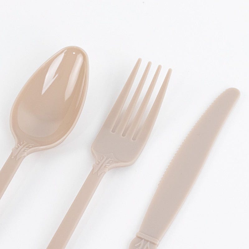 72 Disposable Plastic Cutlery Baroque Style Spoons Forks and Knives Set