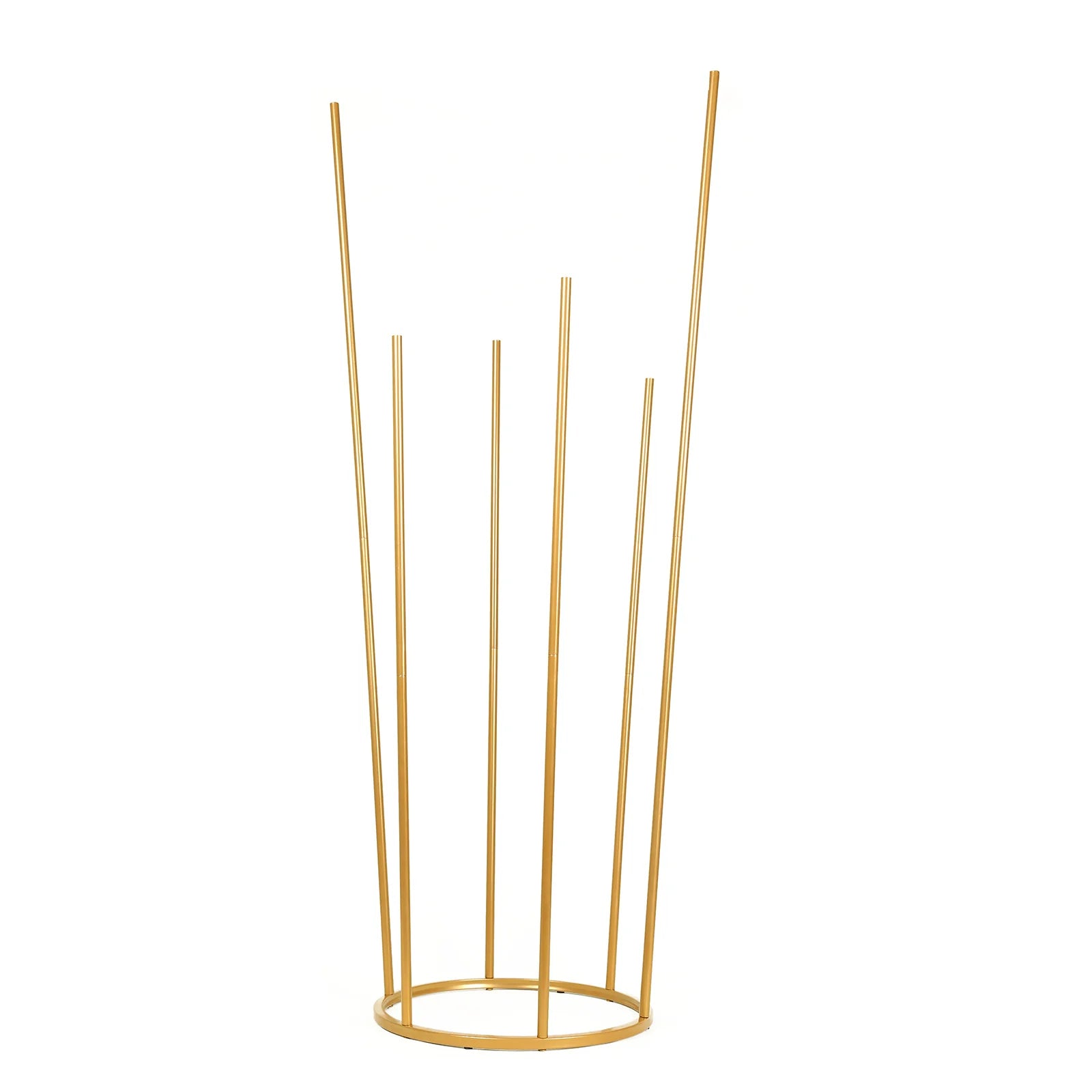 4 feet Gold Metal 6-Tubes Single Stem Flower Centerpiece Minimalist Style