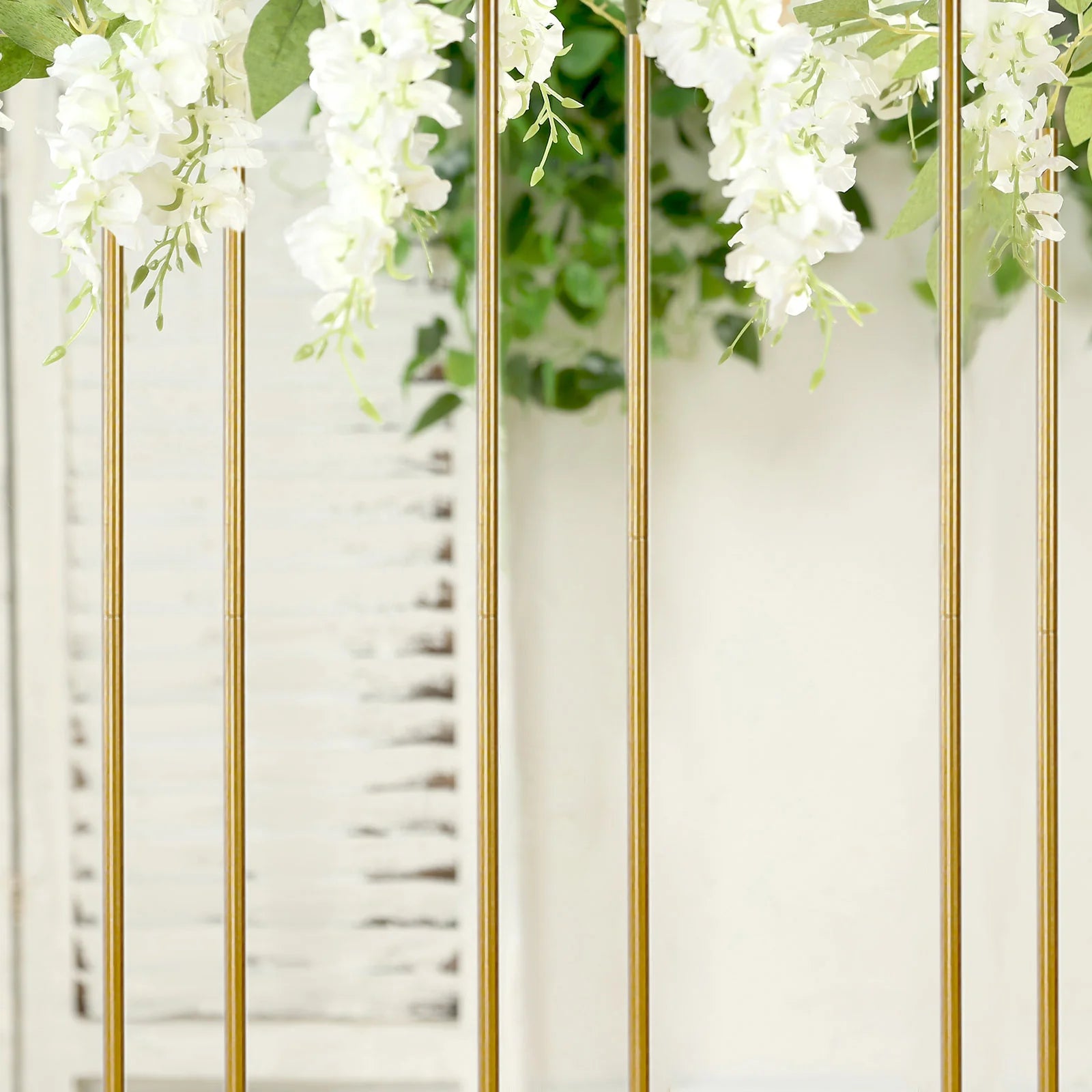 4 feet Gold Metal 6-Tubes Single Stem Flower Centerpiece Minimalist Style