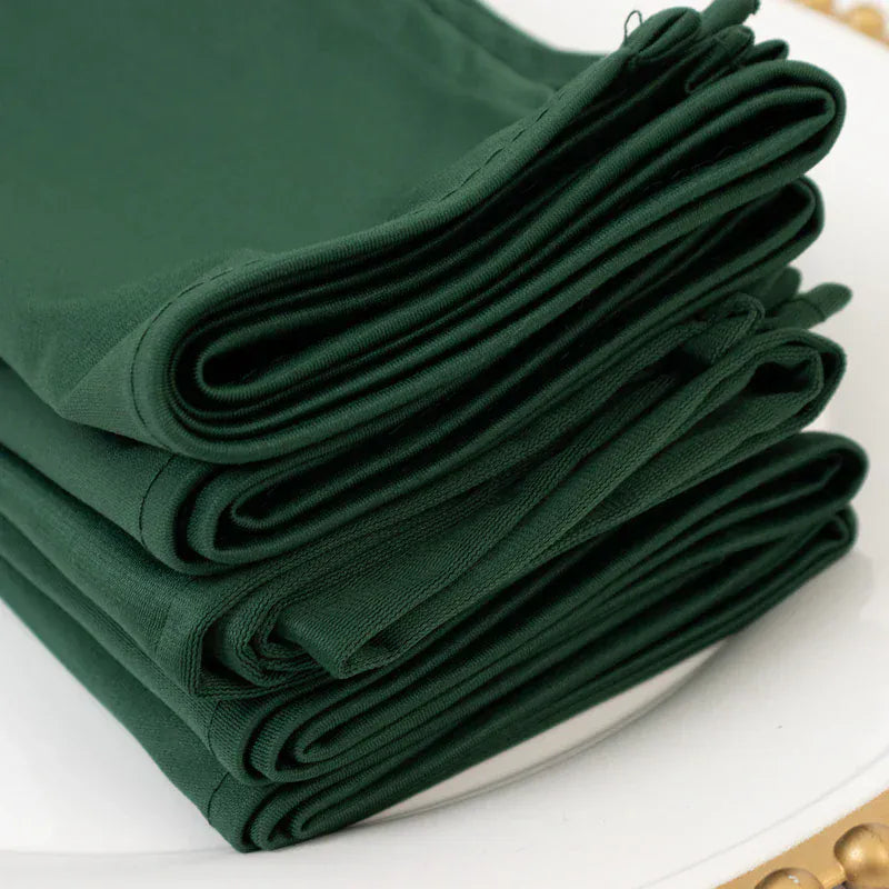 5 Pack 17x17 in Scuba Wrinkle-Free Reusable Cloth Napkins