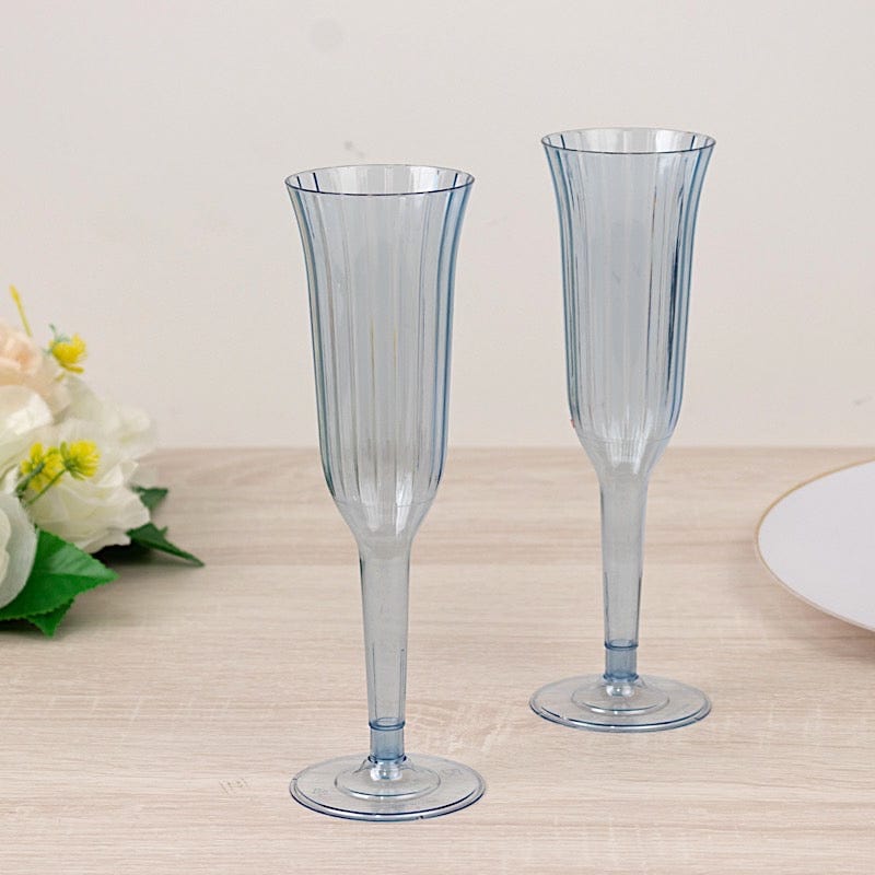 12 pcs 6 oz Disposable Plastic Party Champagne Flutes