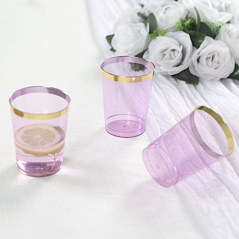 25 pcs 10 oz. Disposable Plastic Party Cups with Rim