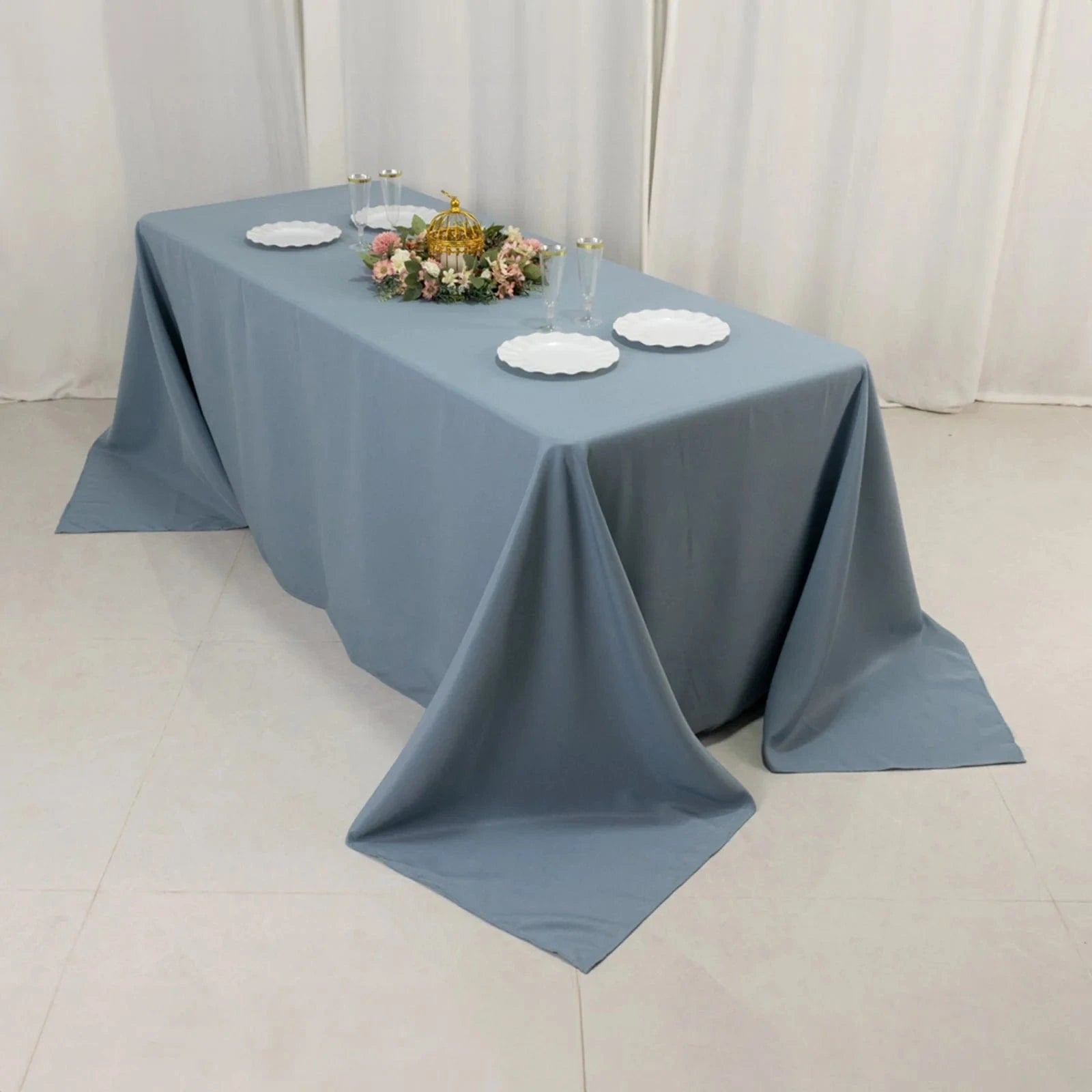 90 x 132 inch Premium Polyester Rectangular Tablecloth