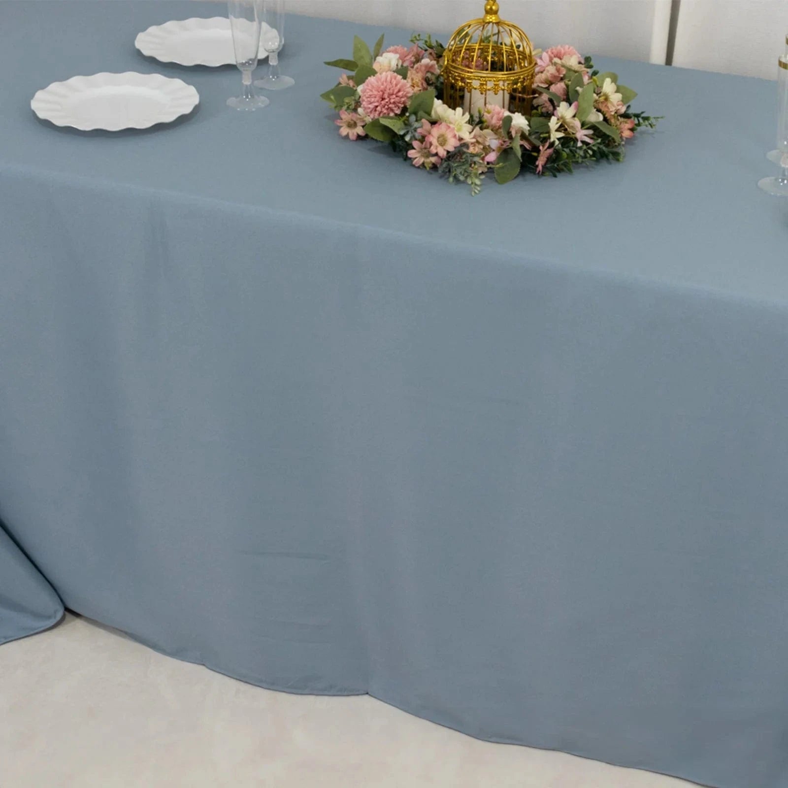 90 x 132 inch Premium Polyester Rectangular Tablecloth