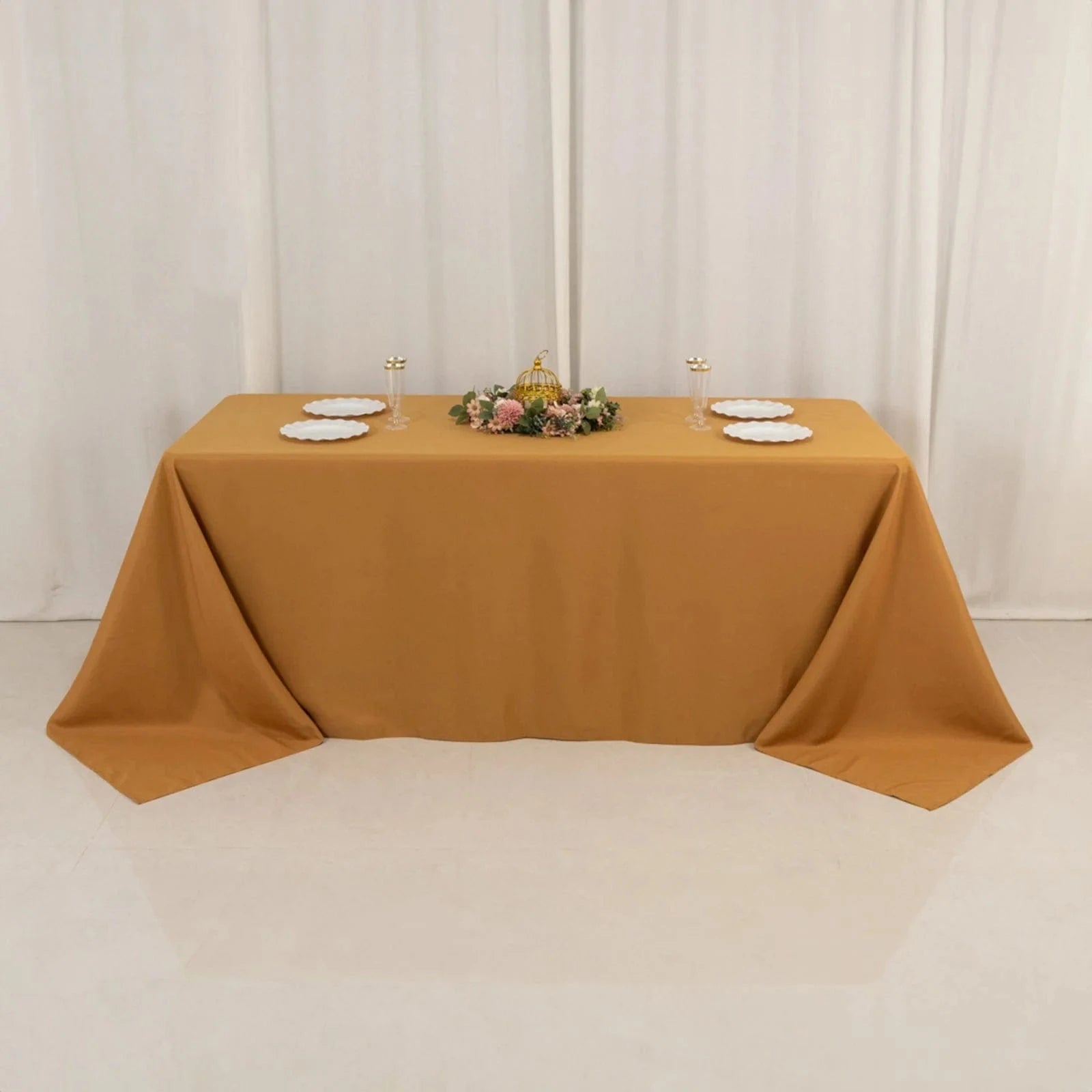 90 x 132 inch Premium Polyester Rectangular Tablecloth