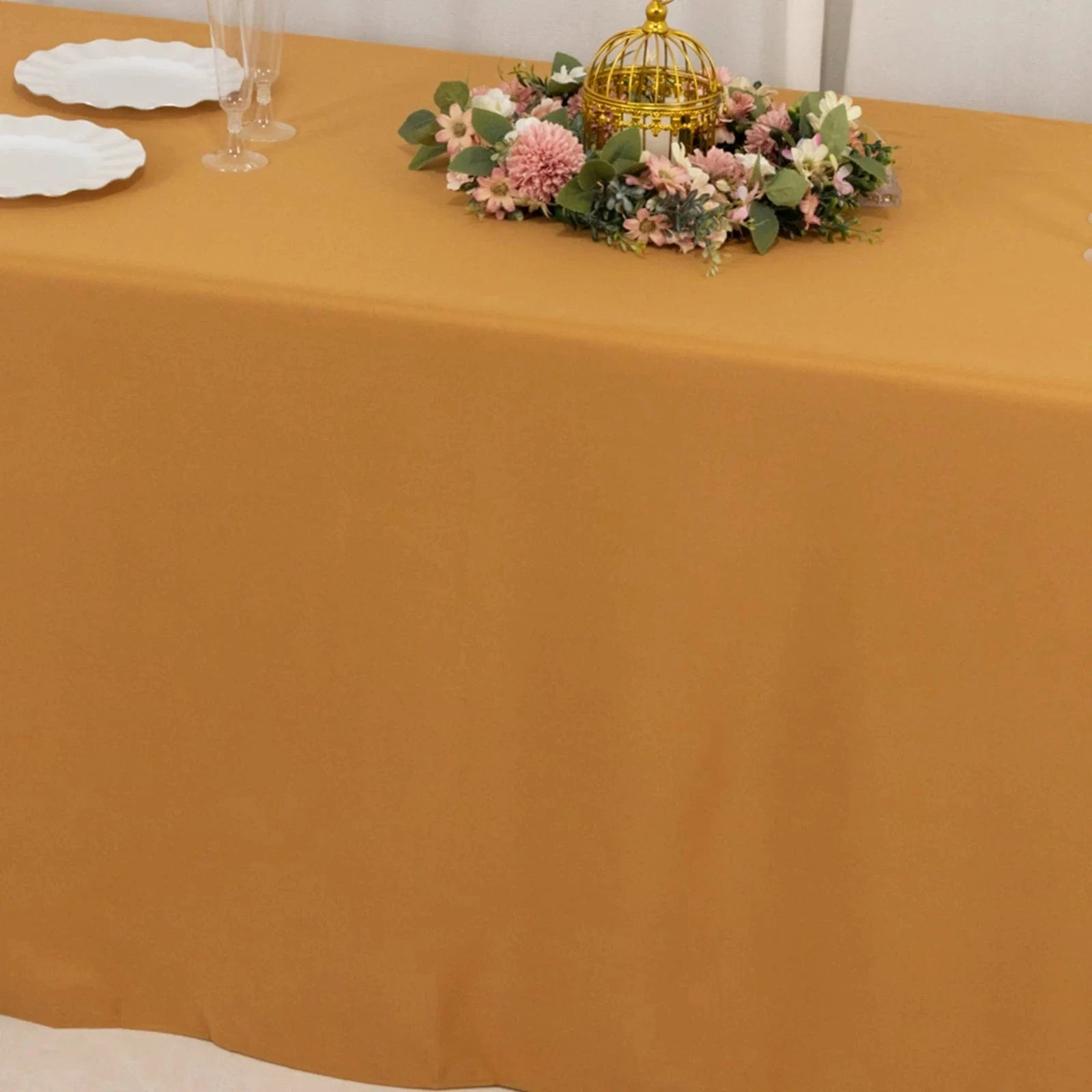 90 x 132 inch Premium Polyester Rectangular Tablecloth