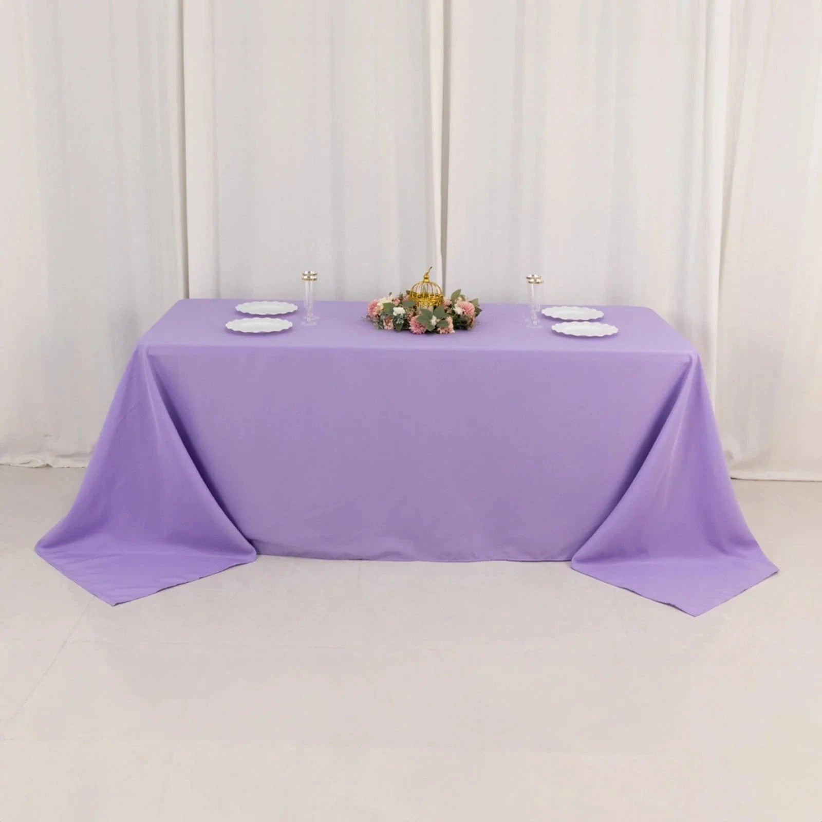 90 x 132 inch Premium Polyester Rectangular Tablecloth