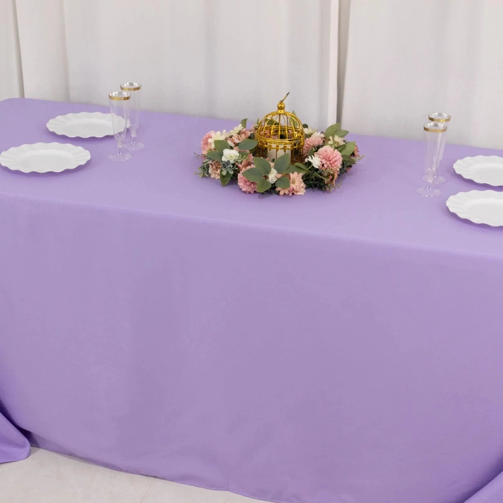 90 x 132 inch Premium Polyester Rectangular Tablecloth