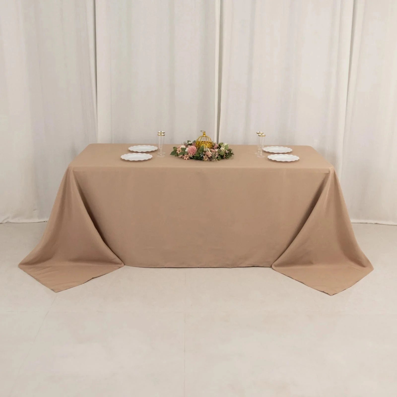 90 x 132 inch Premium Polyester Rectangular Tablecloth