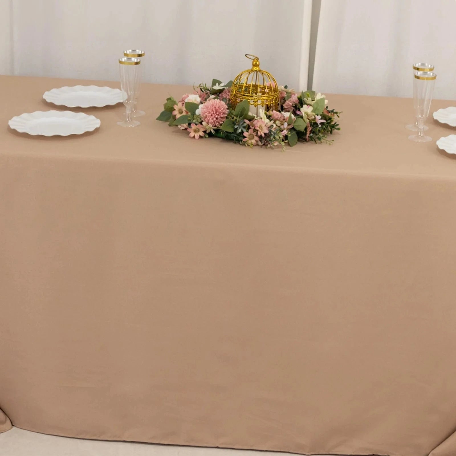 90 x 132 inch Premium Polyester Rectangular Tablecloth