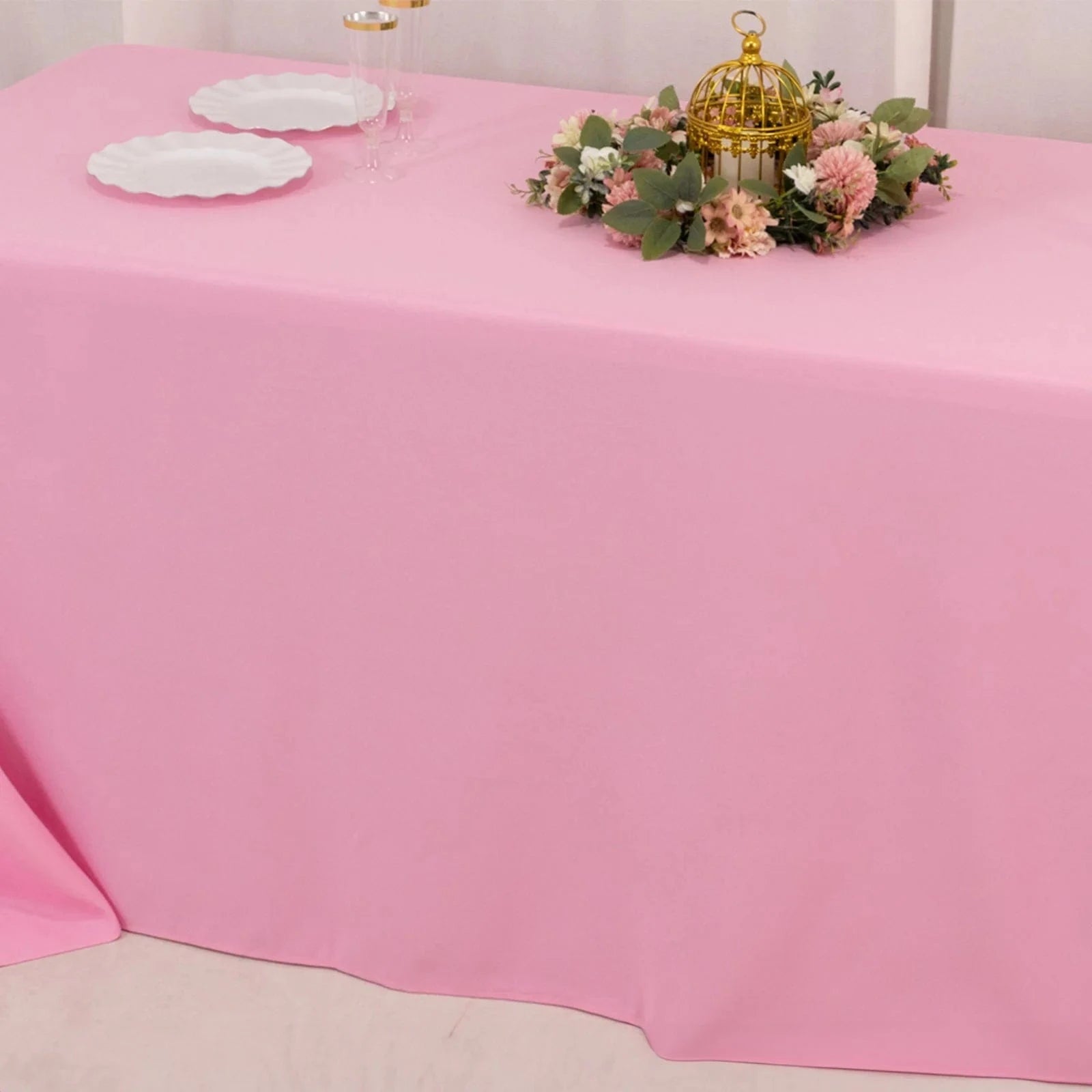 90 x 132 inch Premium Polyester Rectangular Tablecloth