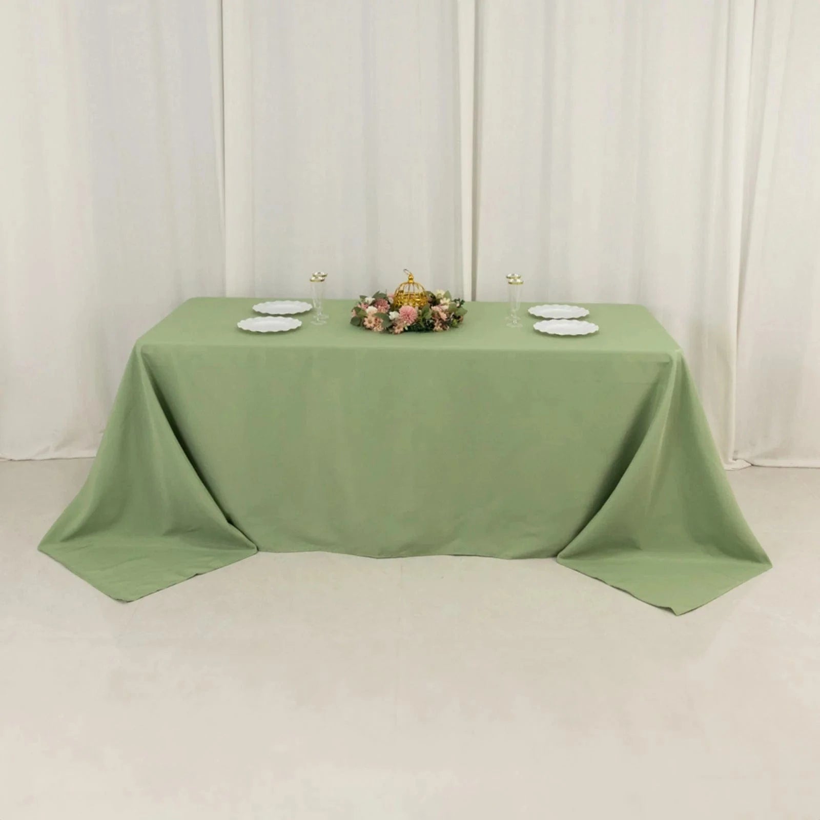 90 x 132 inch Premium Polyester Rectangular Tablecloth
