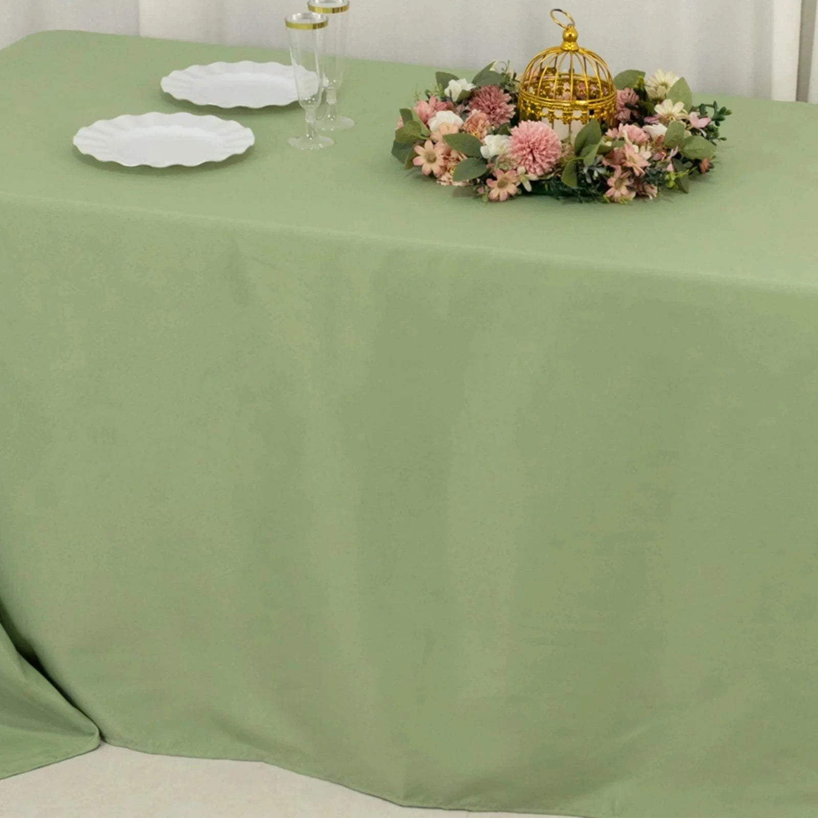 90 x 132 inch Premium Polyester Rectangular Tablecloth