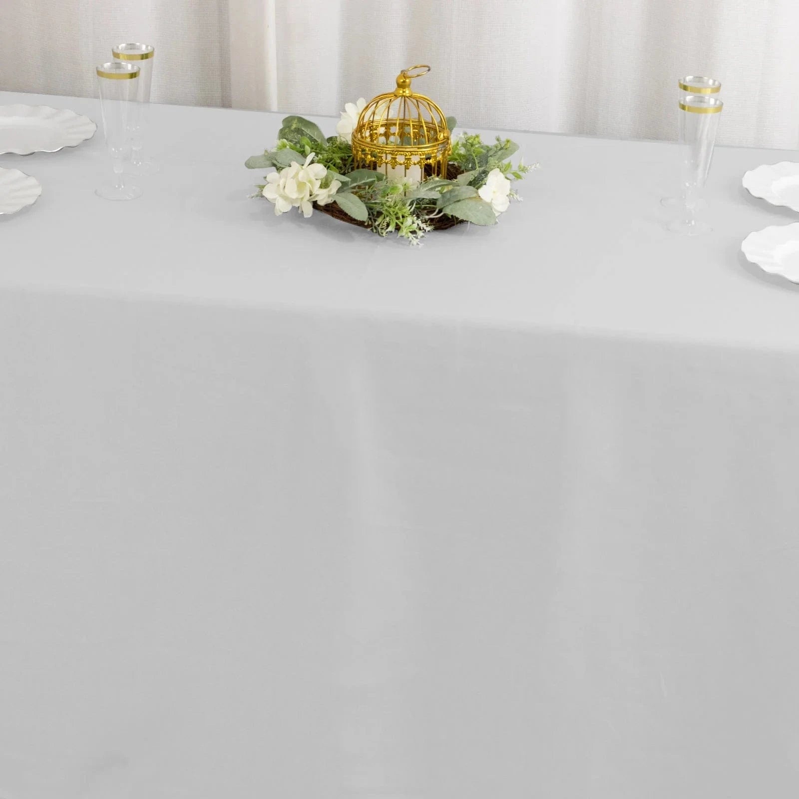 90 x 132 inch Premium Polyester Rectangular Tablecloth