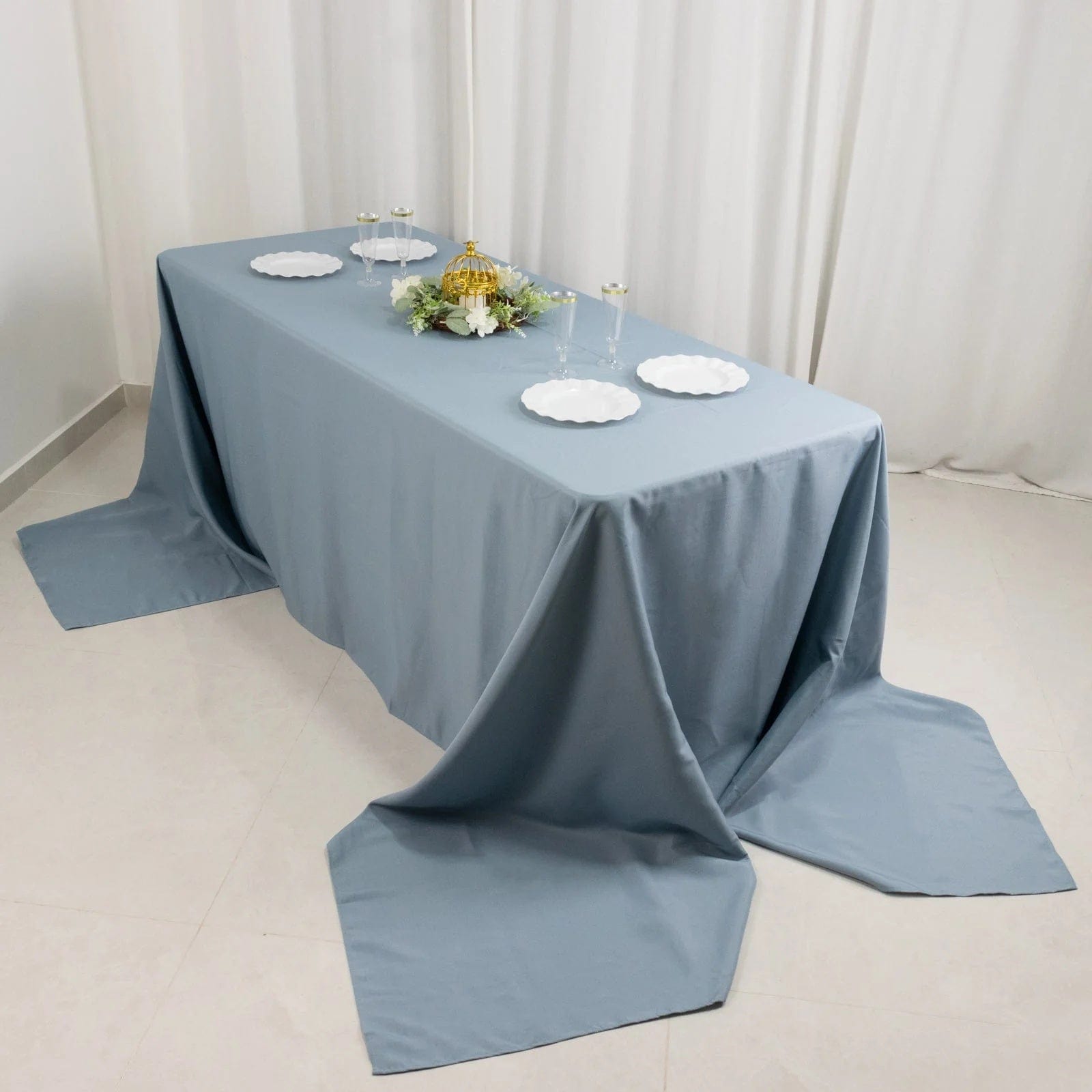 90 x 156 inch Premium Polyester Rectangular Tablecloth