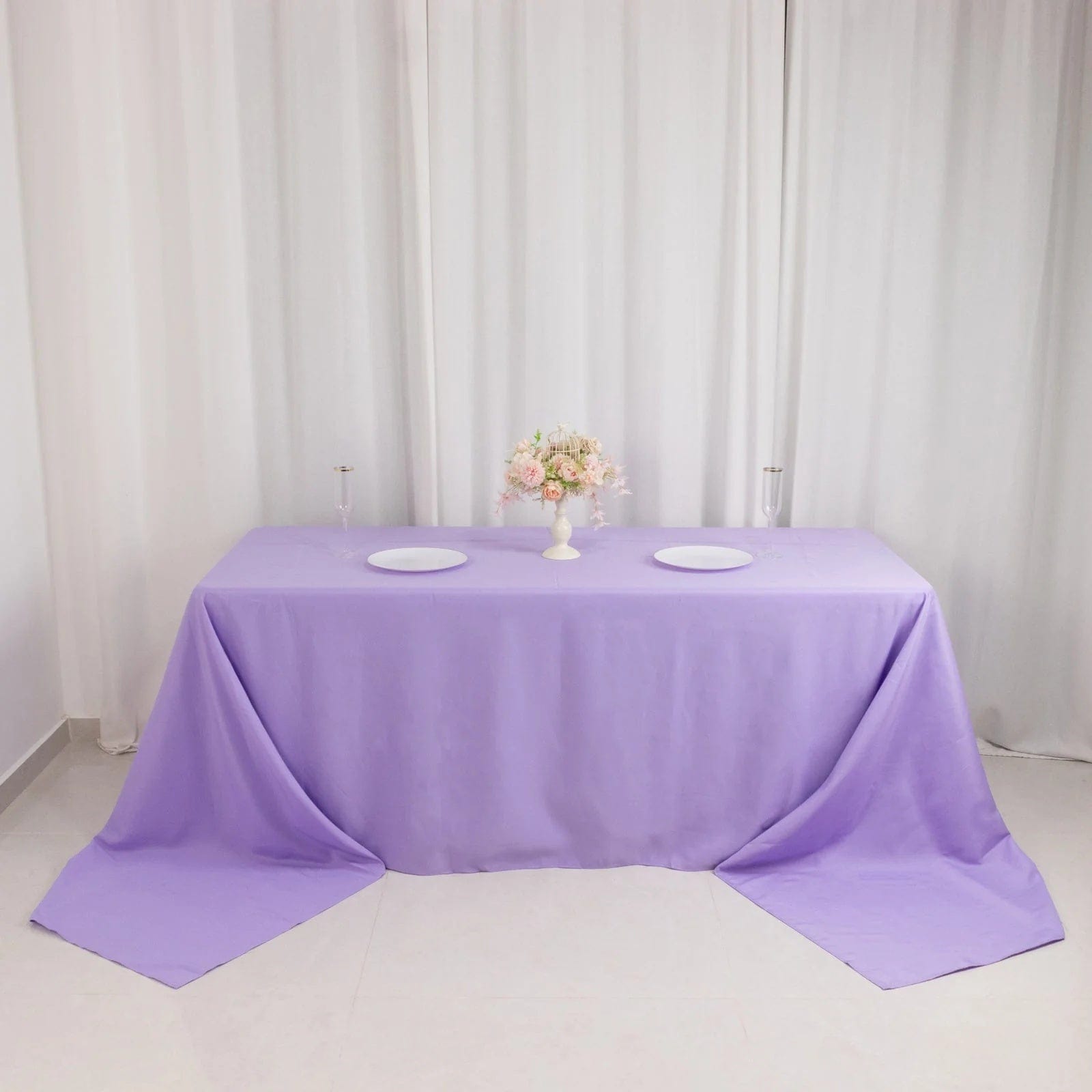 90 x 156 inch Premium Polyester Rectangular Tablecloth