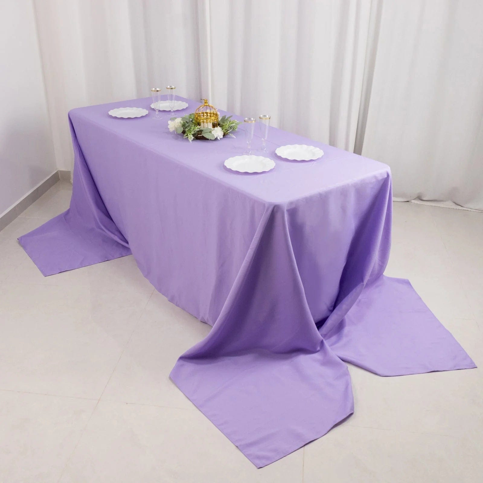 90 x 156 inch Premium Polyester Rectangular Tablecloth