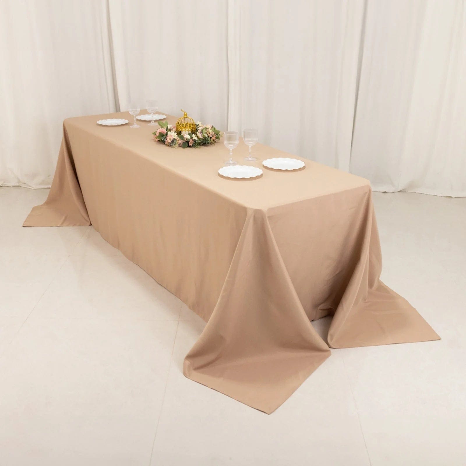 90 x 156 inch Premium Polyester Rectangular Tablecloth