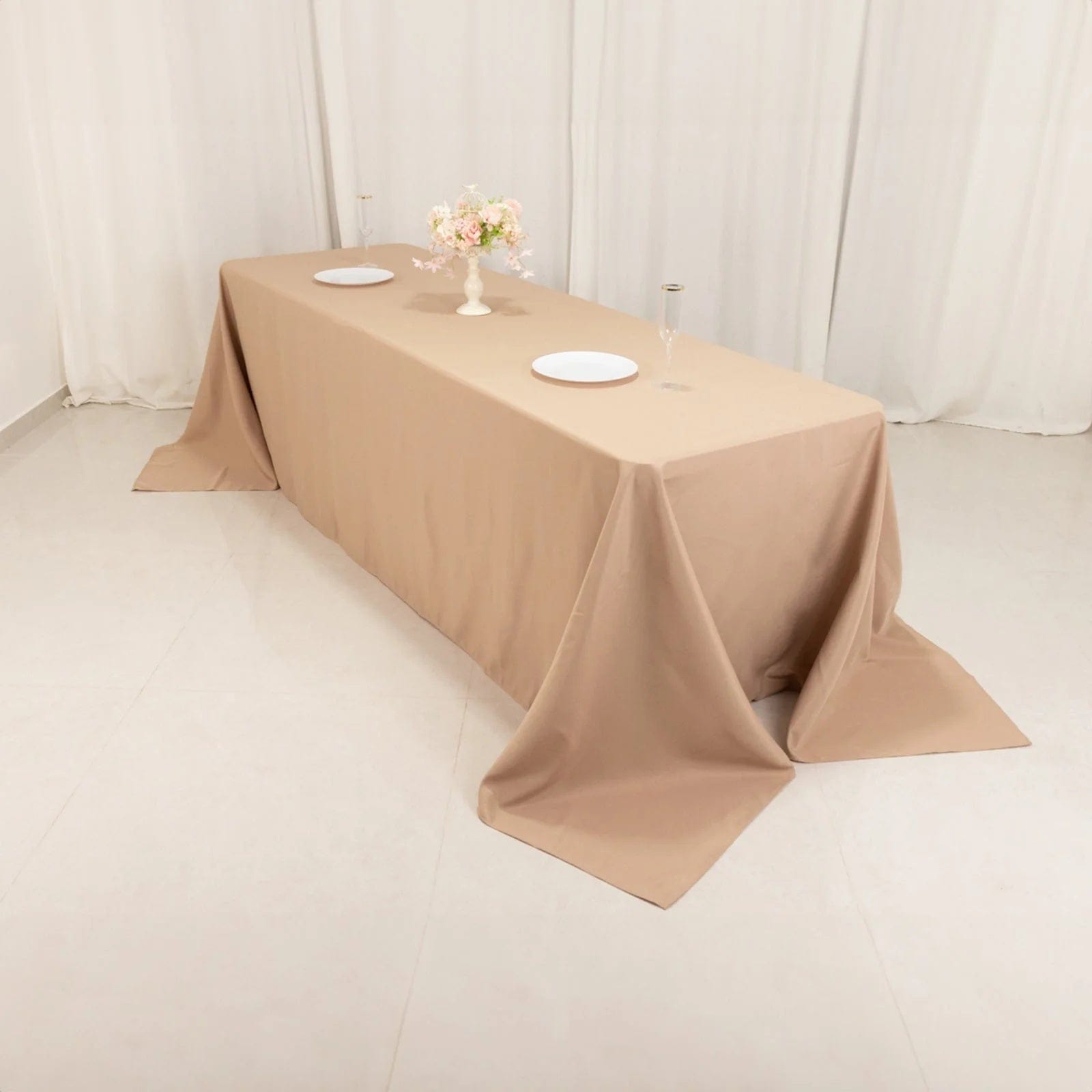 90 x 156 inch Premium Polyester Rectangular Tablecloth