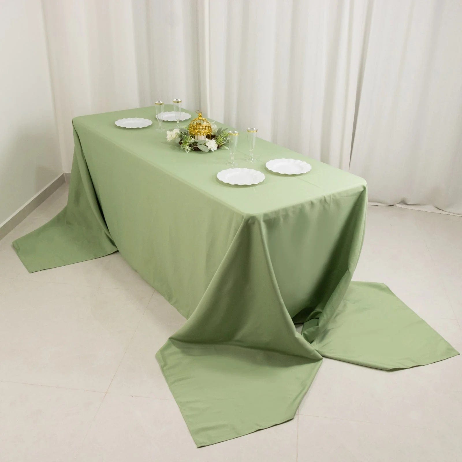 90 x 156 inch Premium Polyester Rectangular Tablecloth
