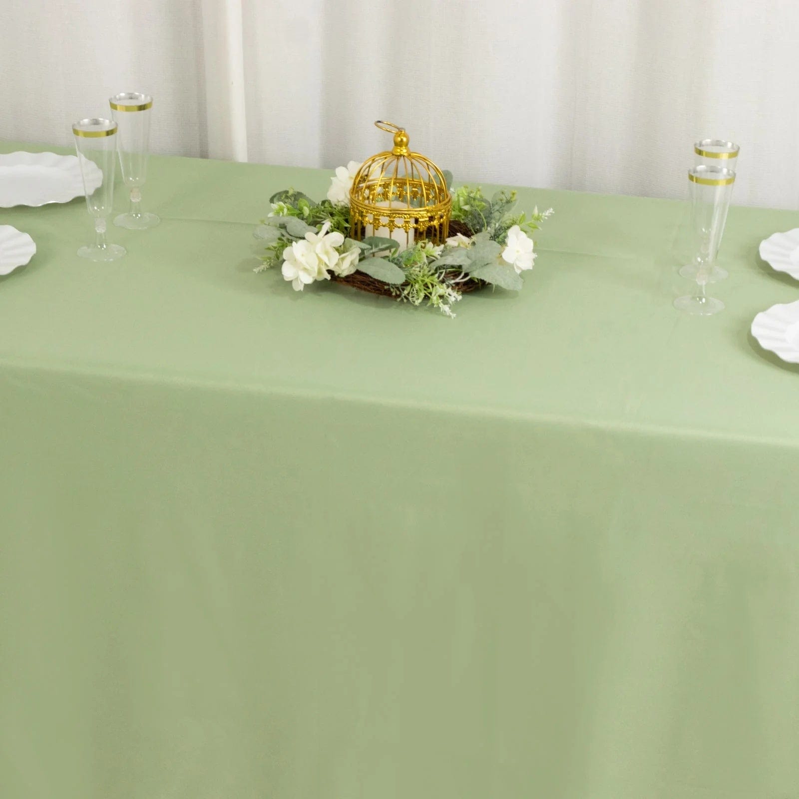 90 x 156 inch Premium Polyester Rectangular Tablecloth