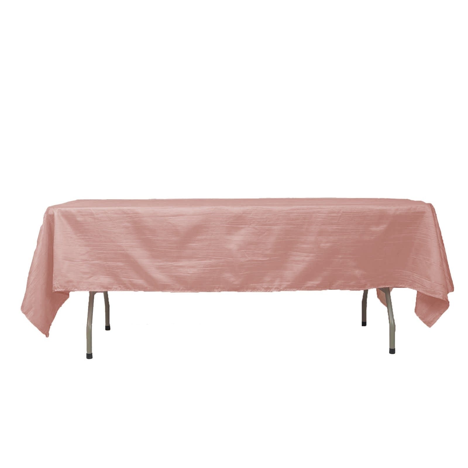 60x102 in Metallic Crinkled Taffeta Rectangular Tablecloth