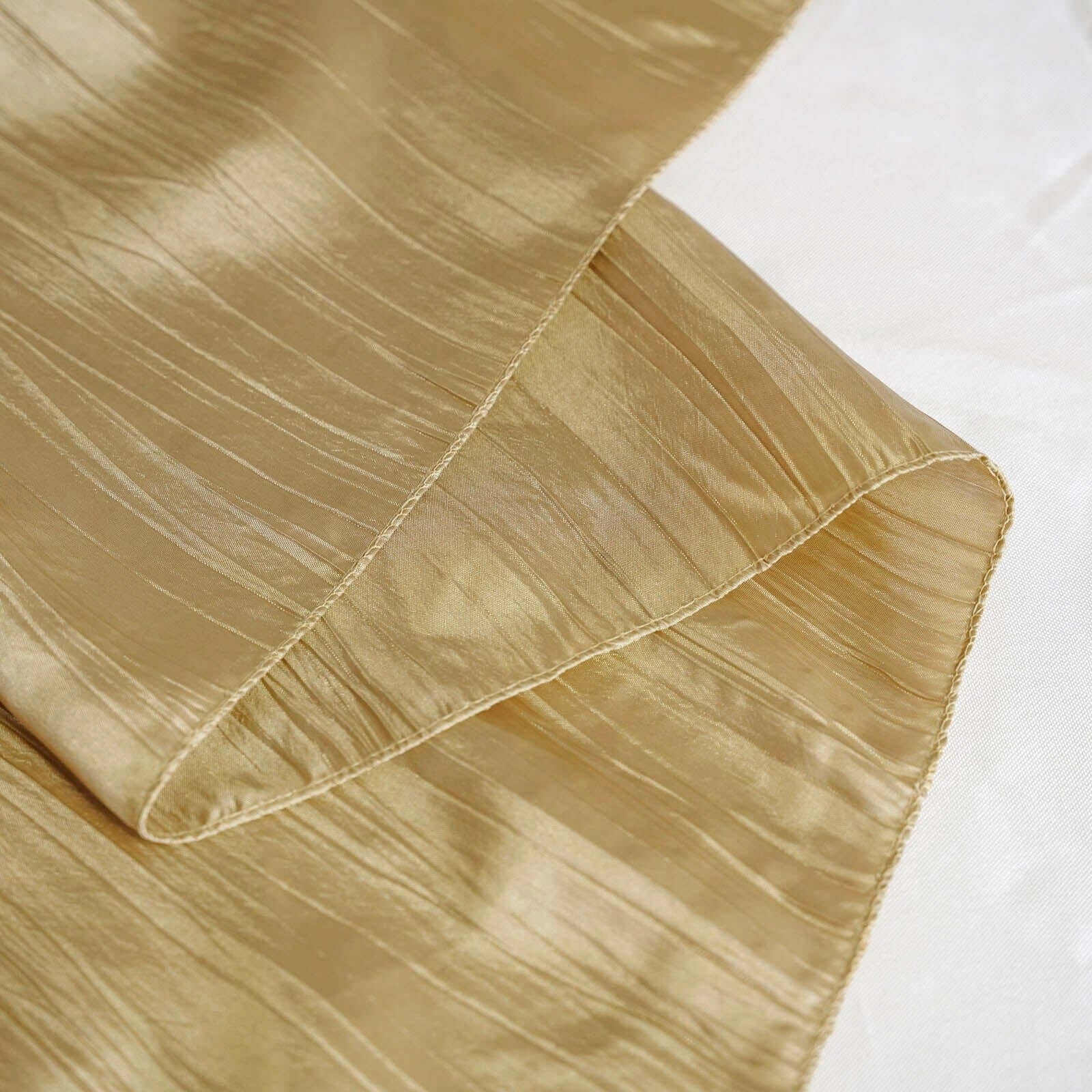 60x102 in Metallic Crinkled Taffeta Rectangular Tablecloth