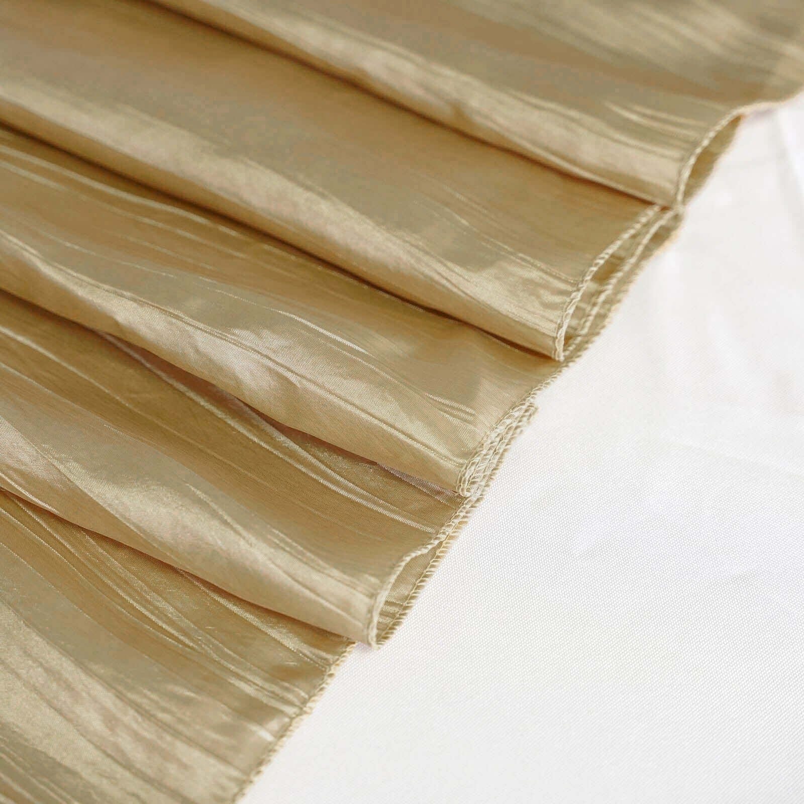 60x102 in Metallic Crinkled Taffeta Rectangular Tablecloth