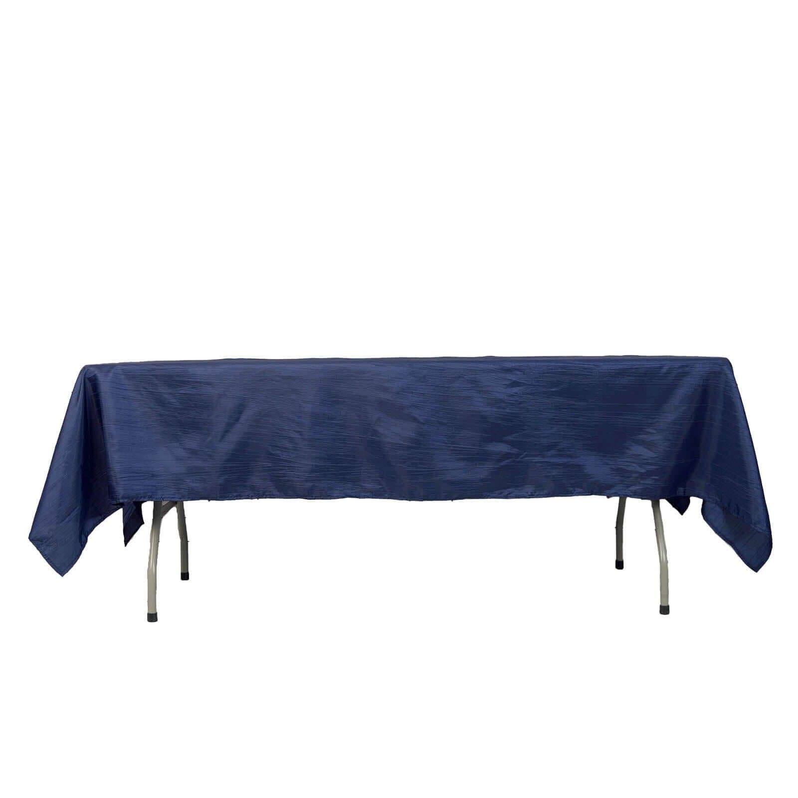 60x102 in Metallic Crinkled Taffeta Rectangular Tablecloth