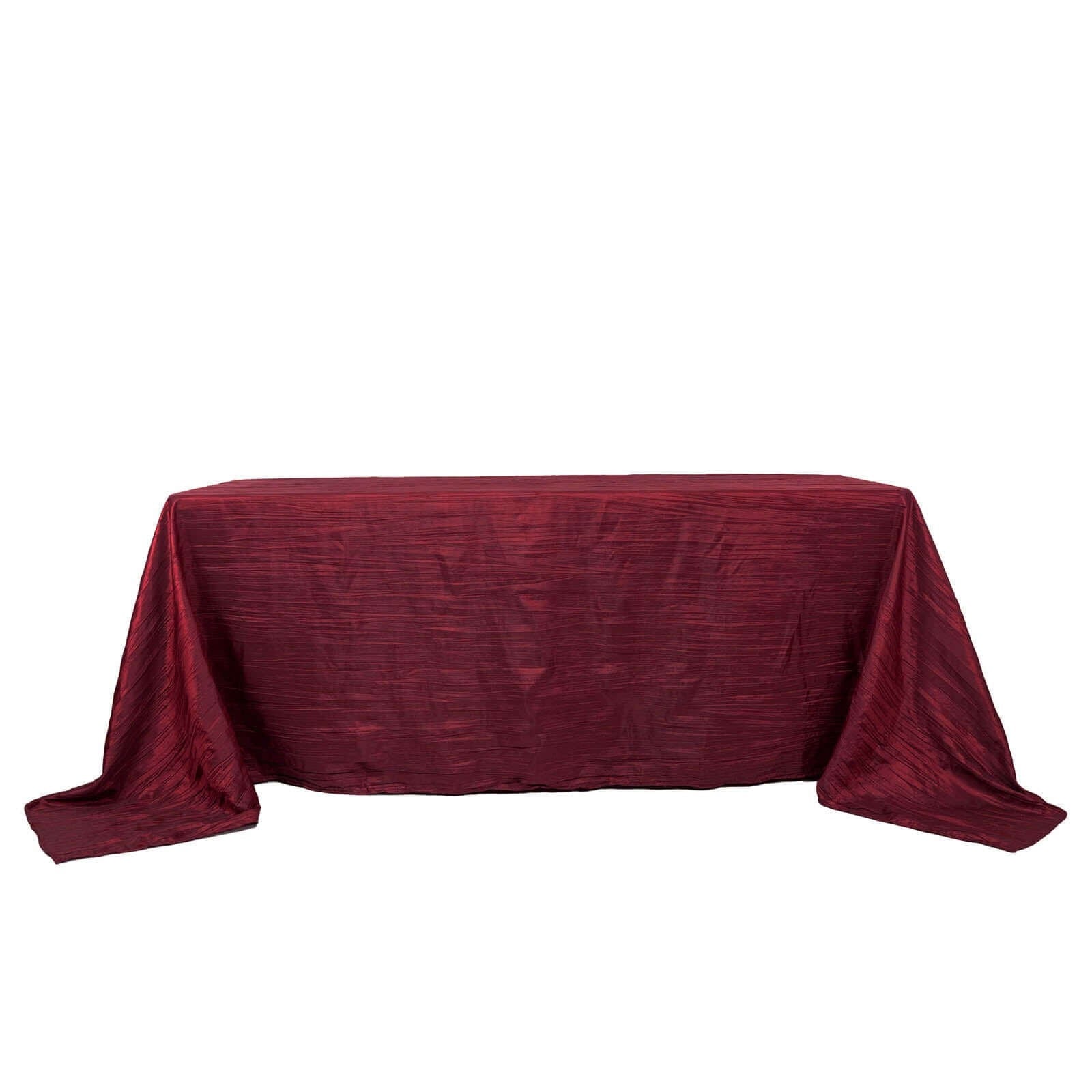 90x132 in Metallic Crinkled Taffeta Rectangular Tablecloth