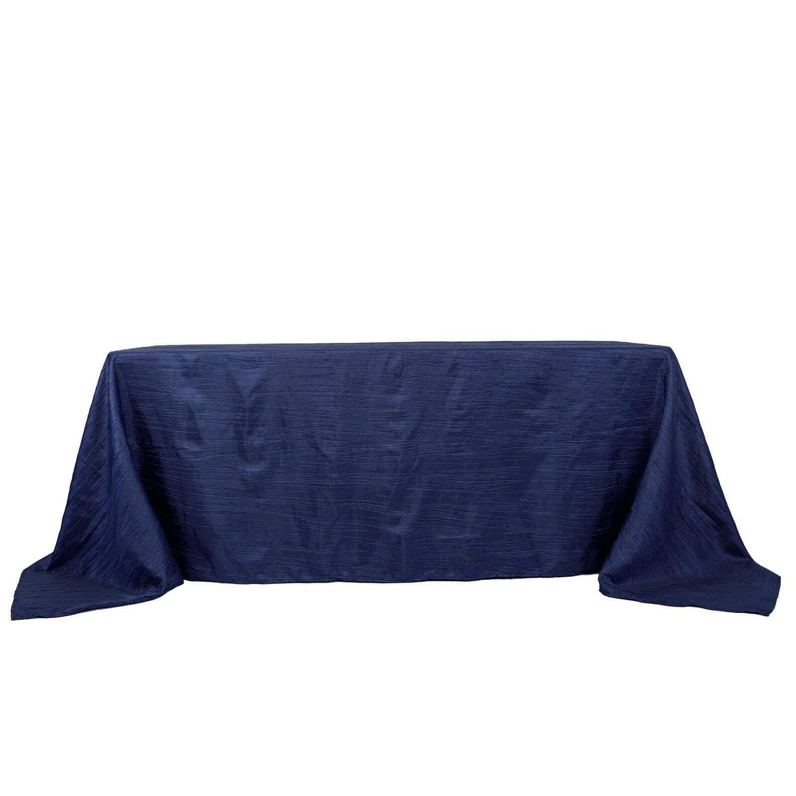 90x132 in Metallic Crinkled Taffeta Rectangular Tablecloth