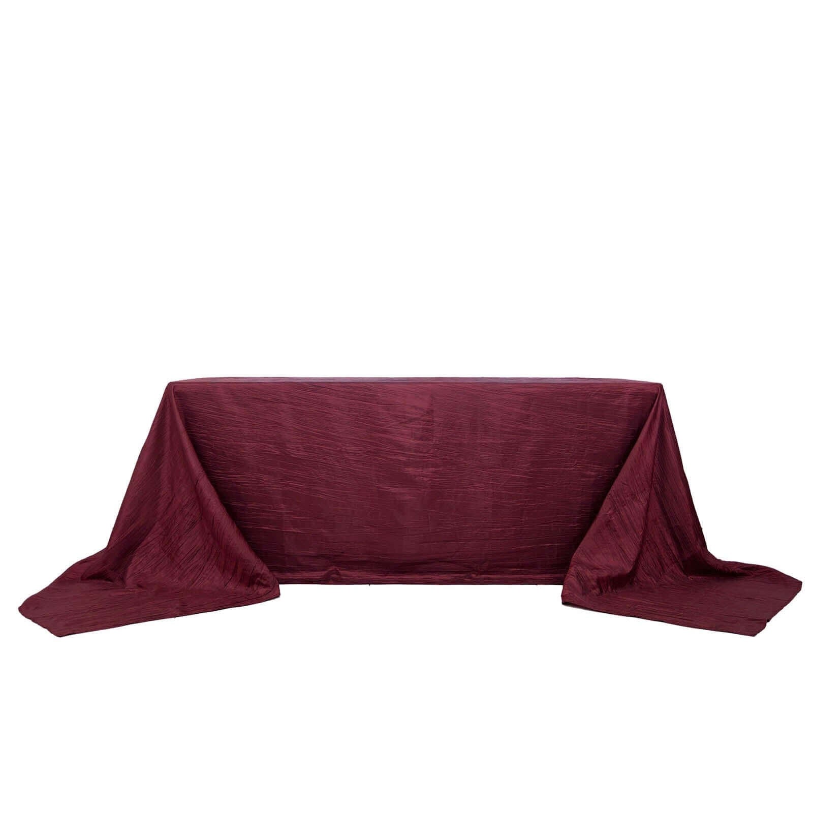 90x156 in Metallic Crinkled Taffeta Rectangular Tablecloth