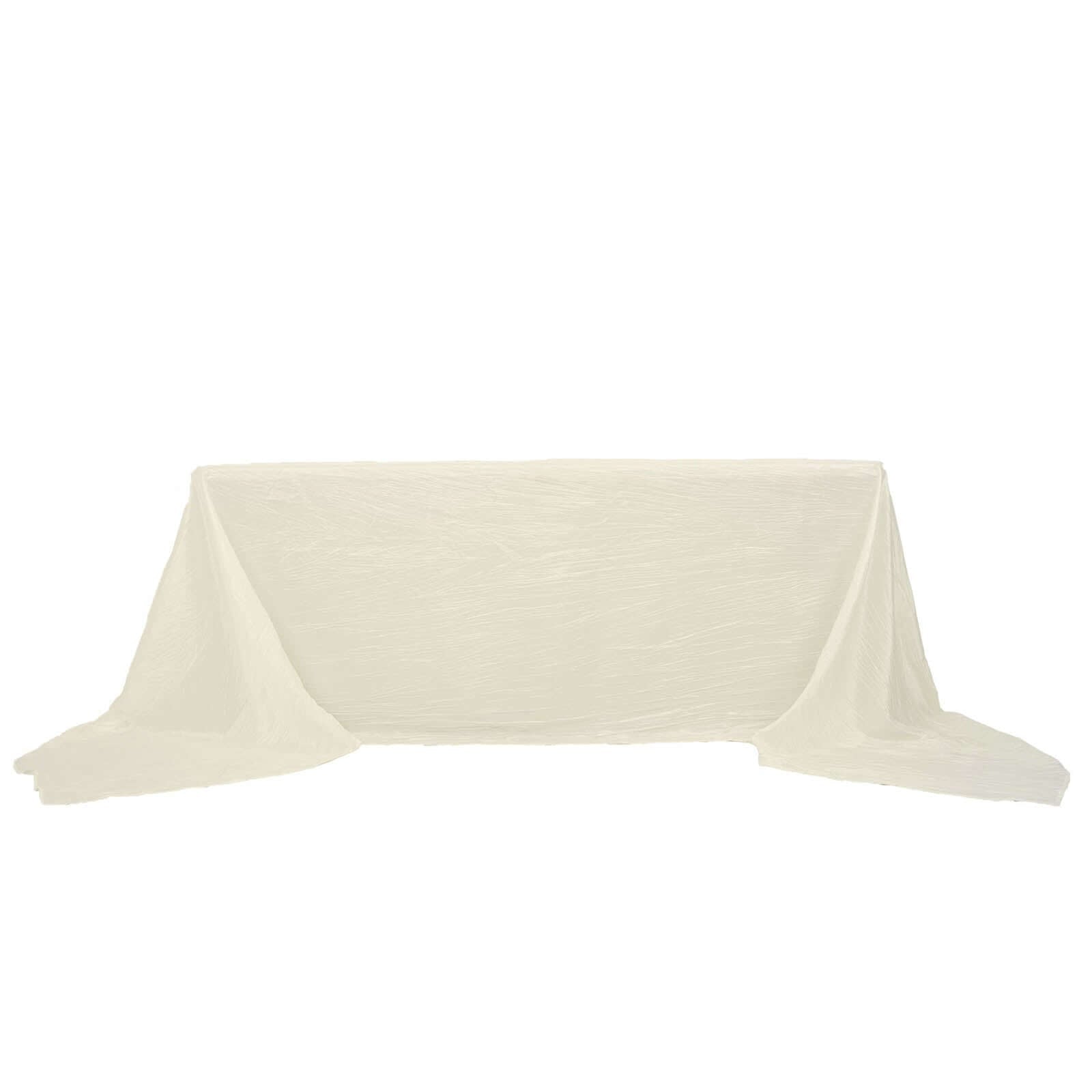 90x156 in Metallic Crinkled Taffeta Rectangular Tablecloth