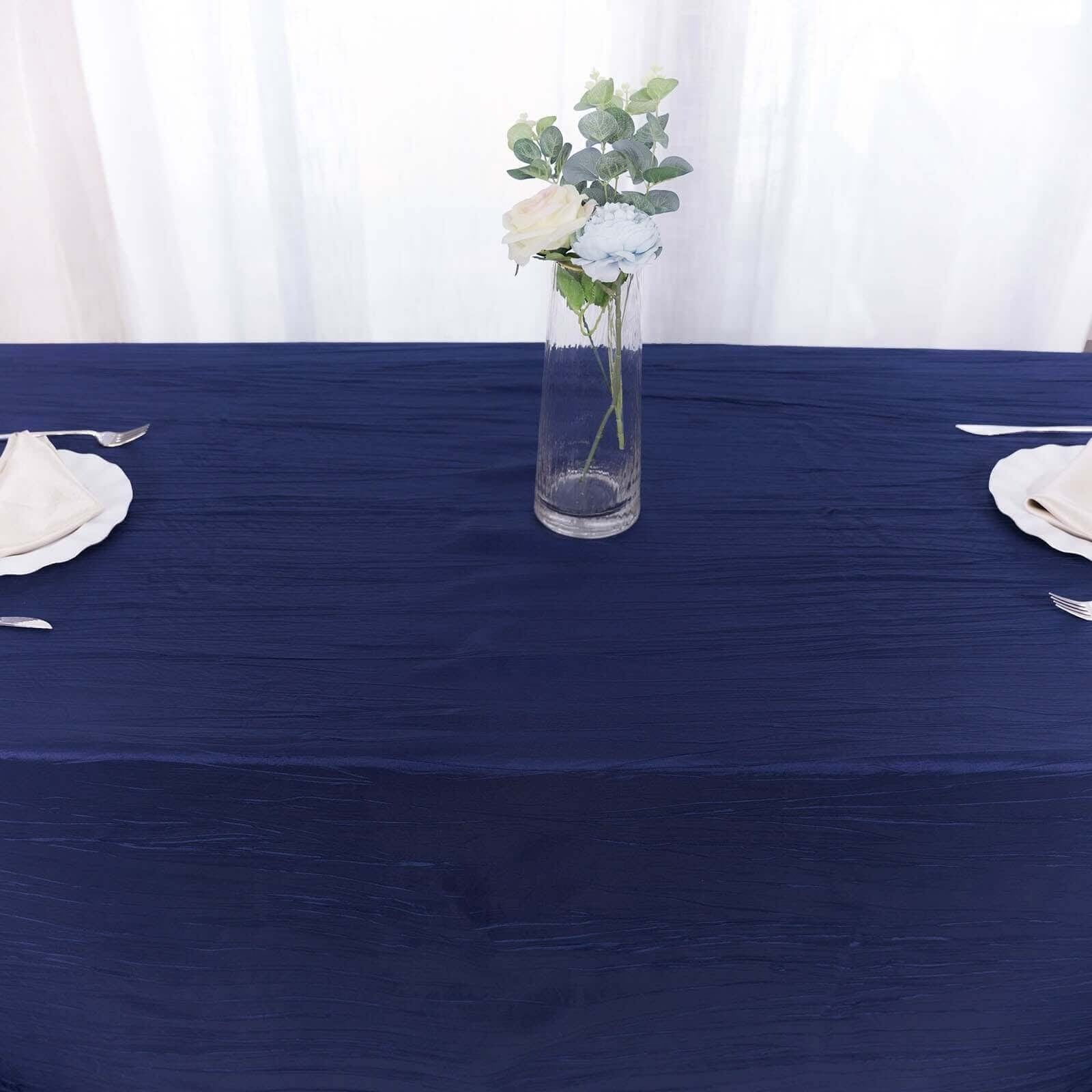 90x156 in Metallic Crinkled Taffeta Rectangular Tablecloth