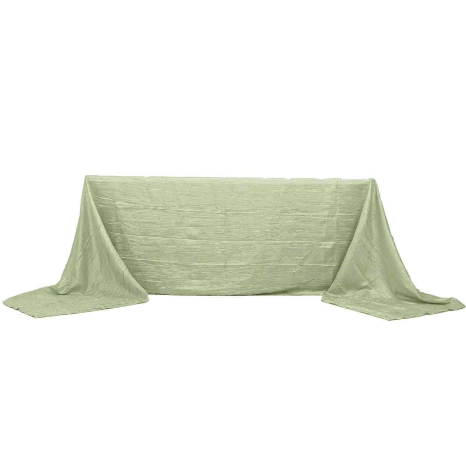 90x156 in Metallic Crinkled Taffeta Rectangular Tablecloth