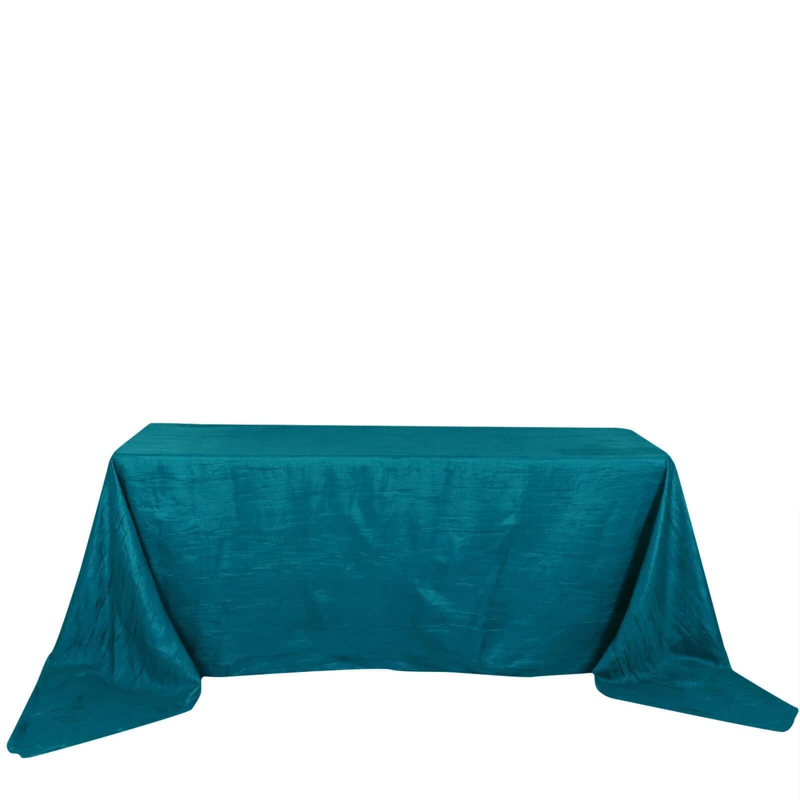 90x156 in Metallic Crinkled Taffeta Rectangular Tablecloth