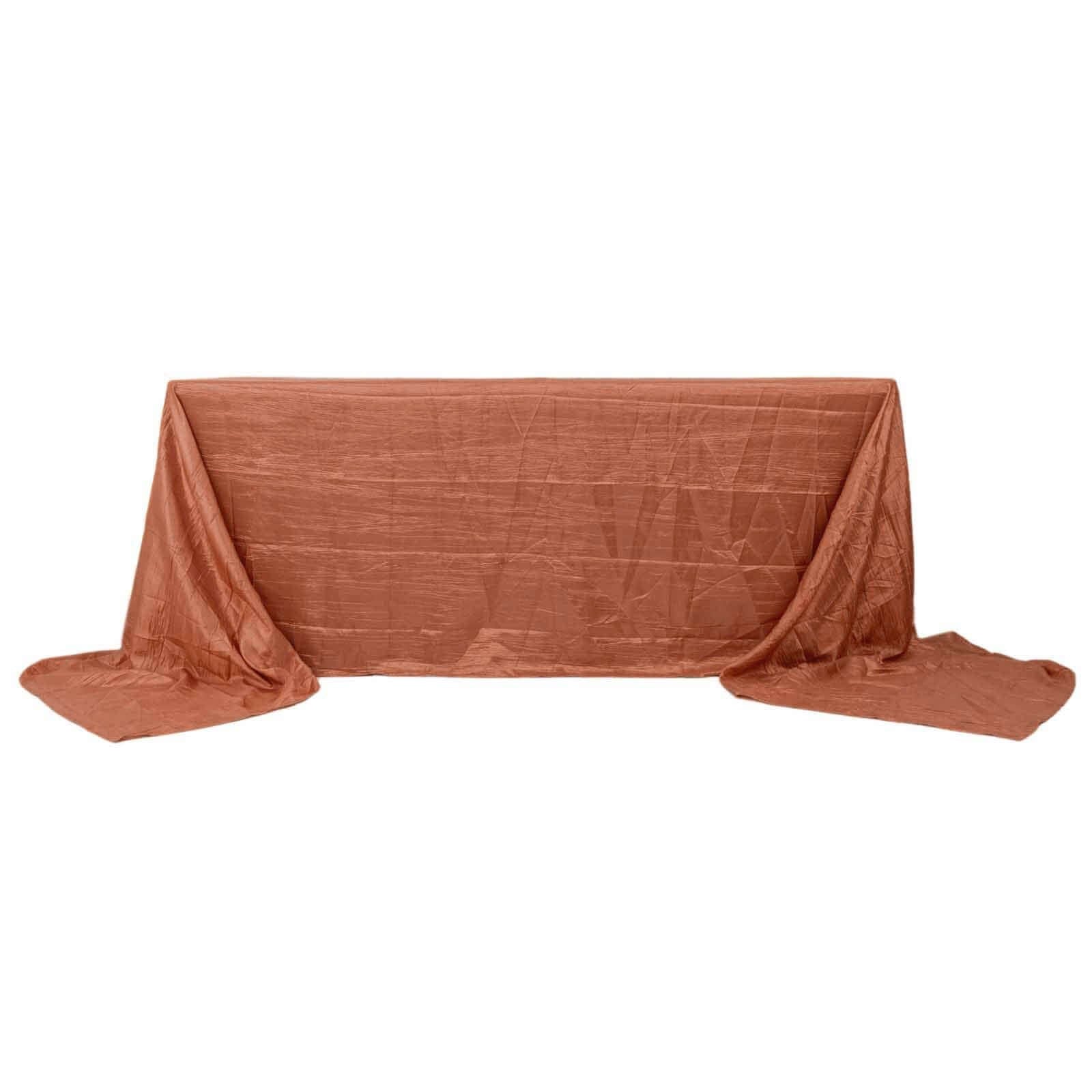 90x156 in Metallic Crinkled Taffeta Rectangular Tablecloth