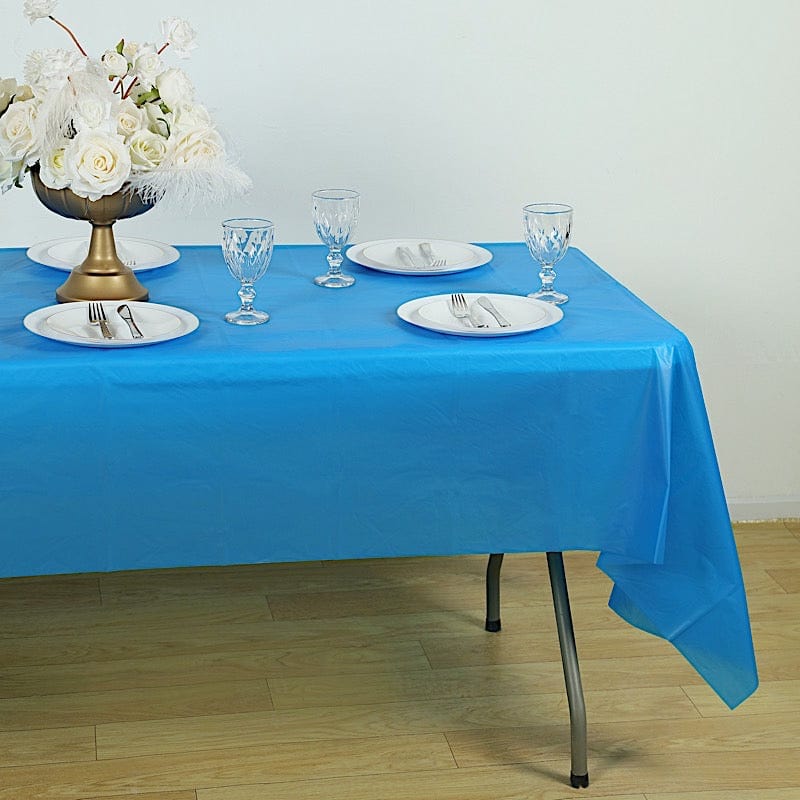5 pcs 54x108 inch Disposable Plastic Table Covers Rectangular Tablecloths