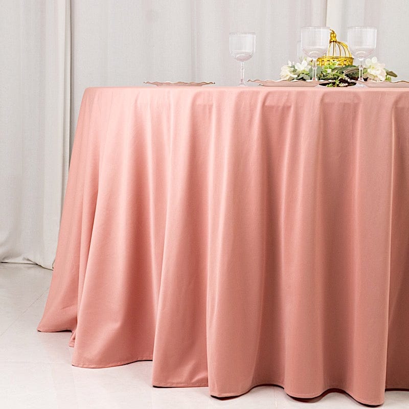120 in Premium Scuba Polyester Round Tablecloth Party Linens