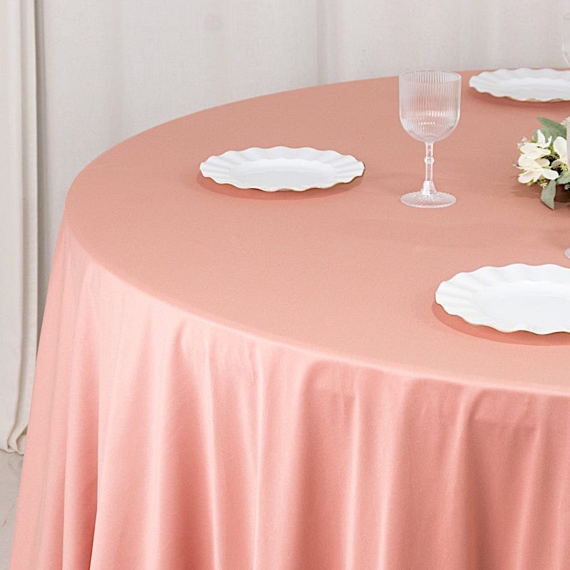 120 in Premium Scuba Polyester Round Tablecloth Party Linens