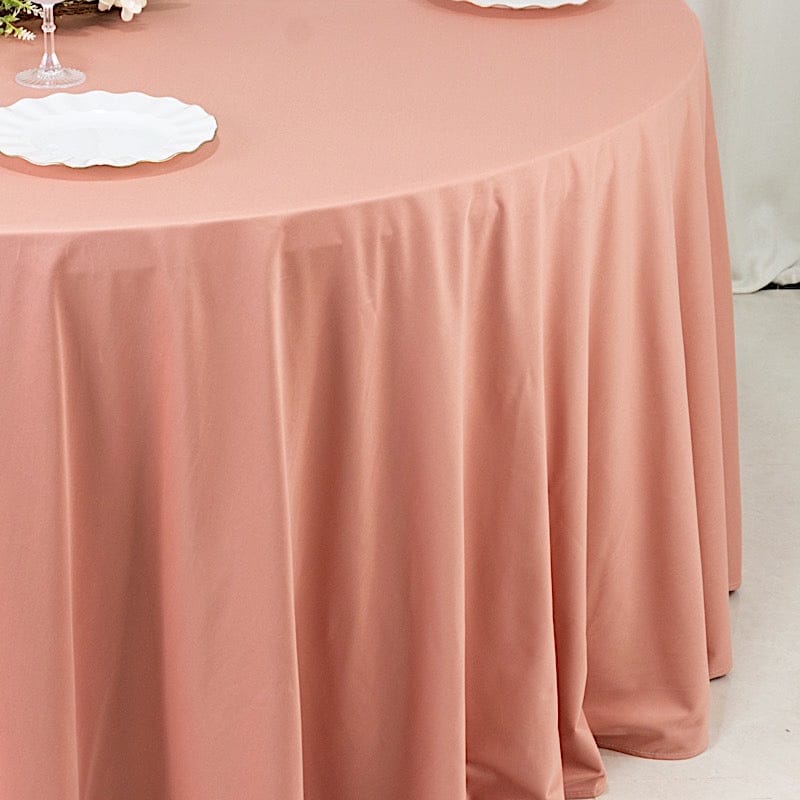 120 in Premium Scuba Polyester Round Tablecloth Party Linens