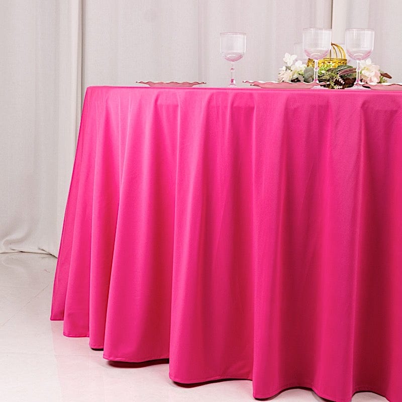 120 in Premium Scuba Polyester Round Tablecloth Party Linens