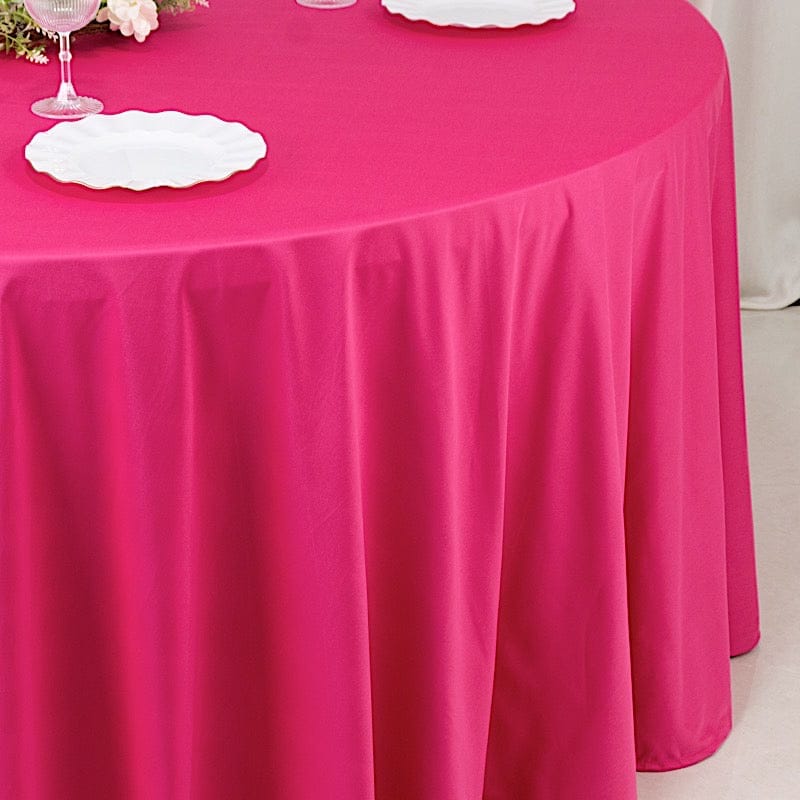 120 in Premium Scuba Polyester Round Tablecloth Party Linens