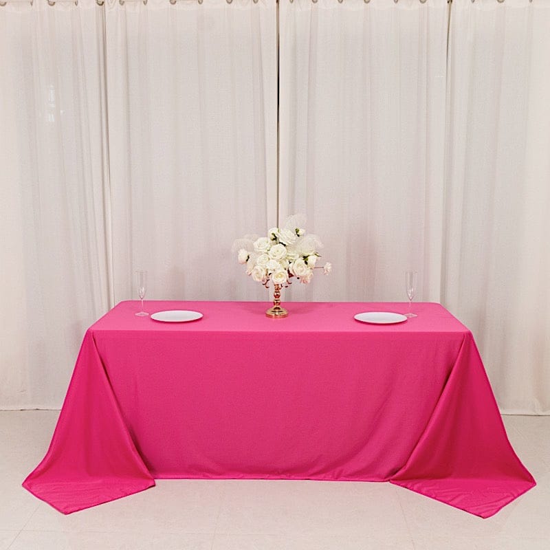 90x132 in Premium Scuba Polyester Rectangle Tablecloth