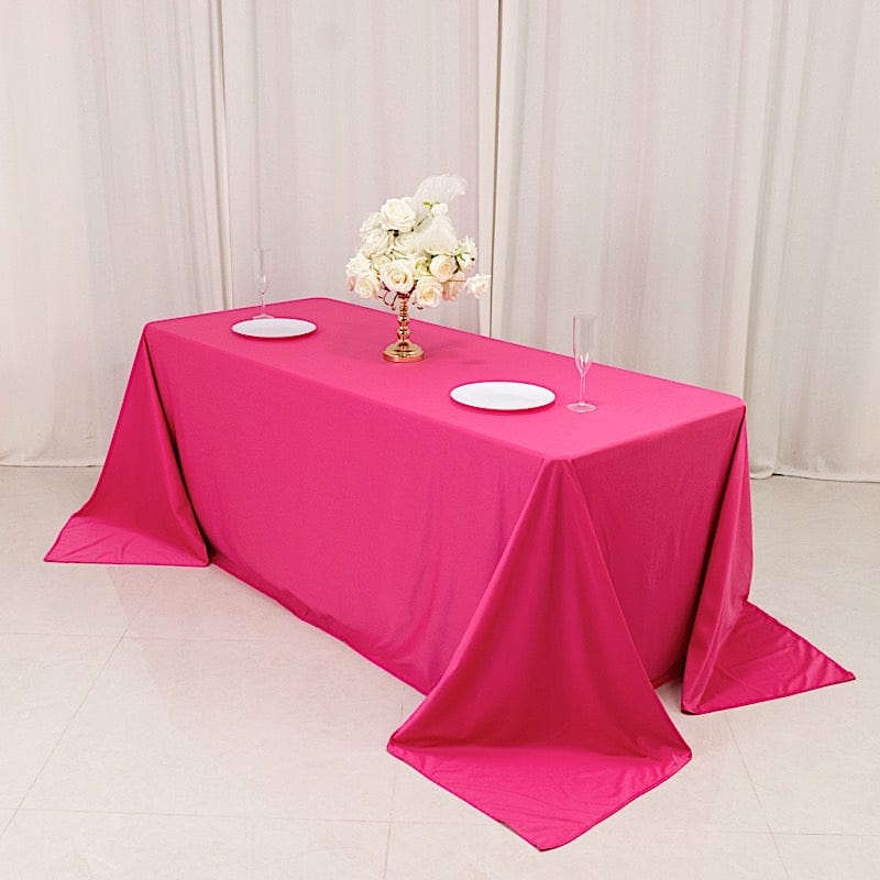 90x132 in Premium Scuba Polyester Rectangle Tablecloth