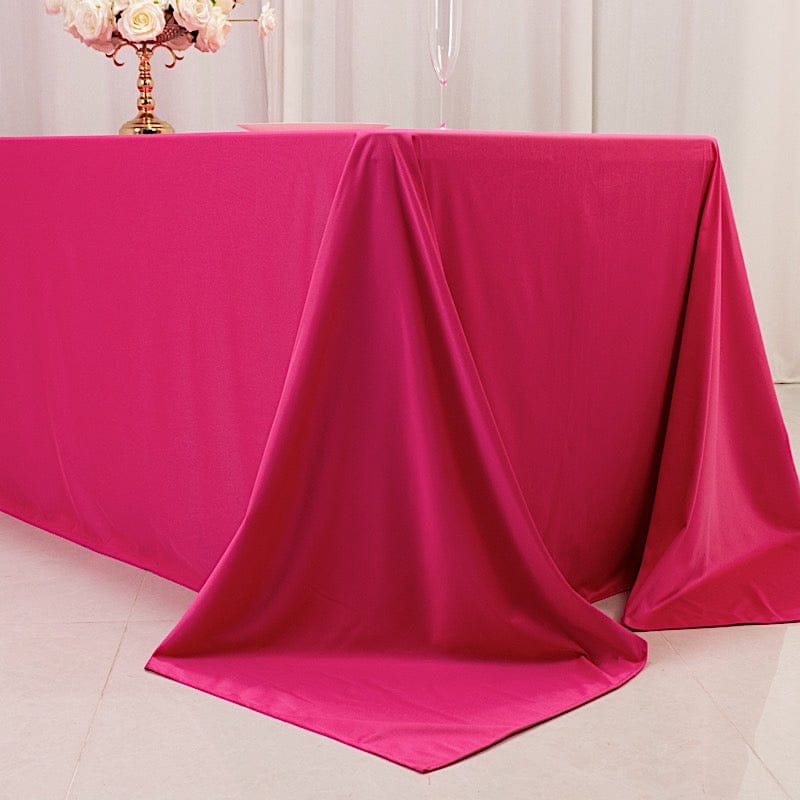90x156 in Premium Scuba Polyester Rectangle Tablecloth