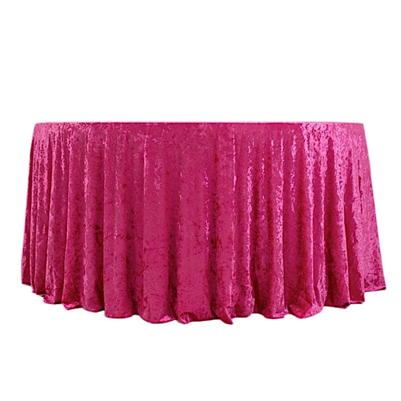 120 in Round Premium Velvet Tablecloth