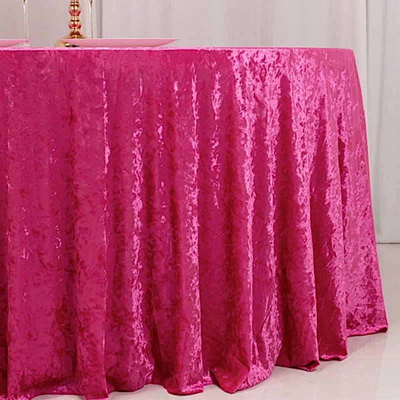 120 in Round Premium Velvet Tablecloth