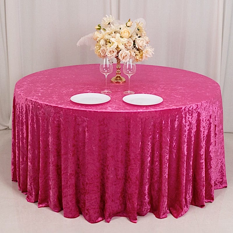 120 in Round Premium Velvet Tablecloth