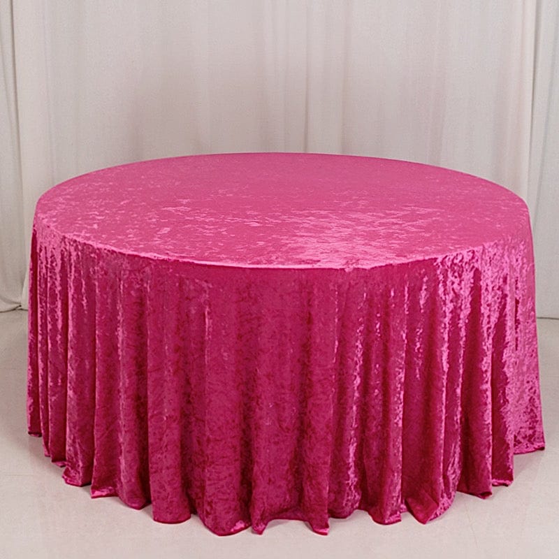 120 in Round Premium Velvet Tablecloth